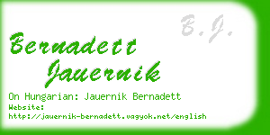 bernadett jauernik business card